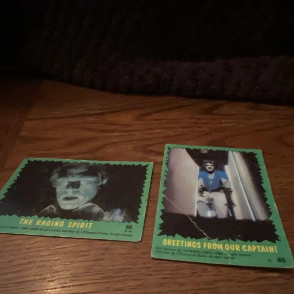HULK Topps 1979 Marvel Comics SuperHeroes Captain America Lot 2 Cards #60 #68